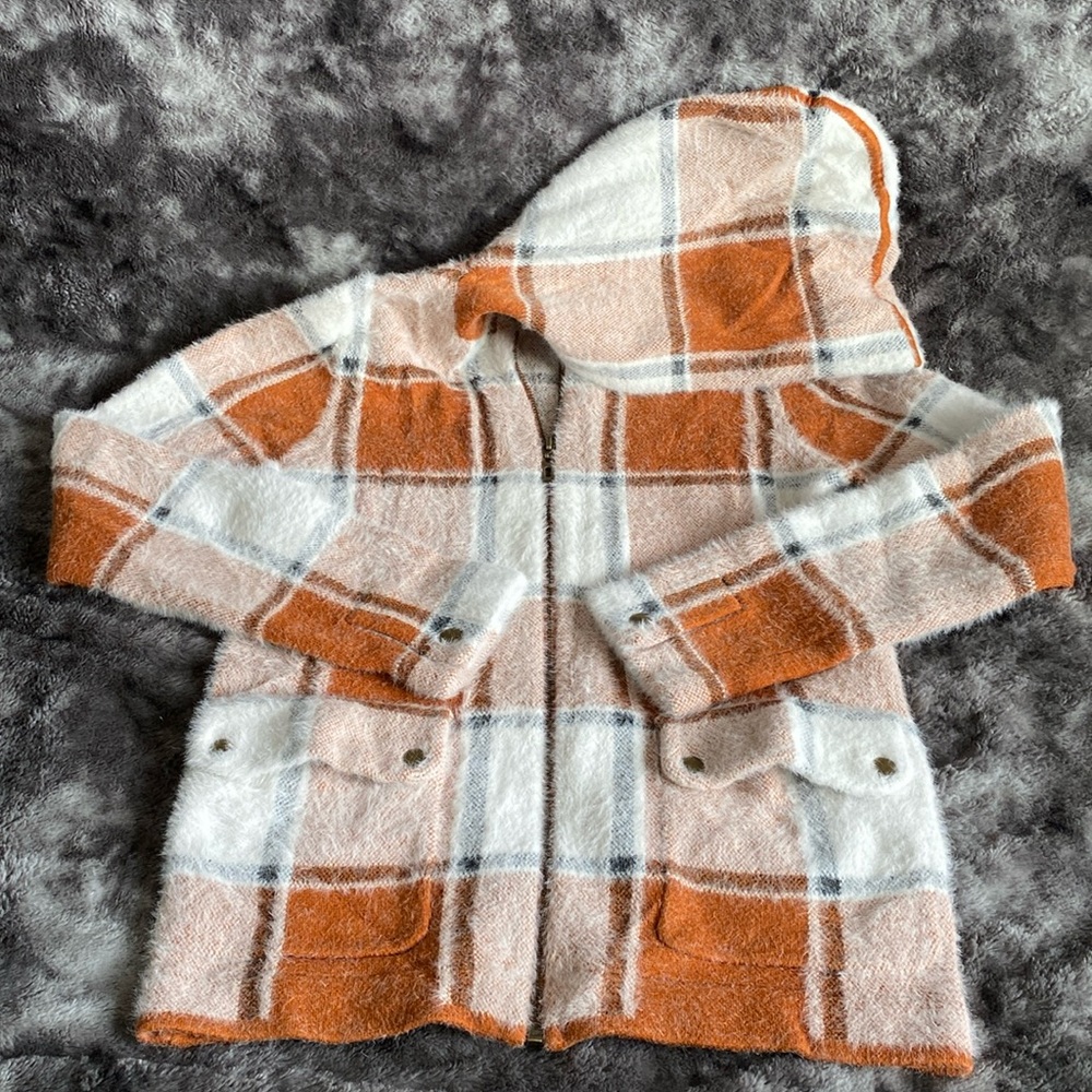 Rachel Zoe XS Hooded Zip-Up Sweater